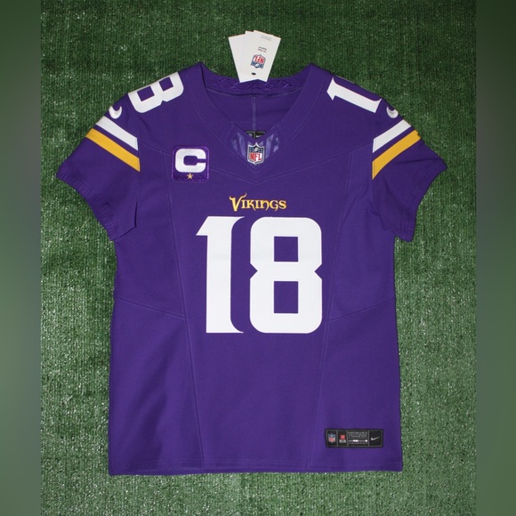 Authentic Justin Jefferson Minnesota Vikings Nike Vapor Elite FUSE Jersey Sz 44 - Picture 1 of 7